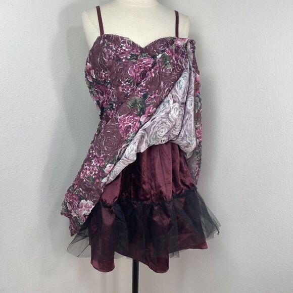 BCX Fit n Flare Floral Party Dress 13 Sweetheart Neckline Textured Cutouts Macys - Picture 12 of 15